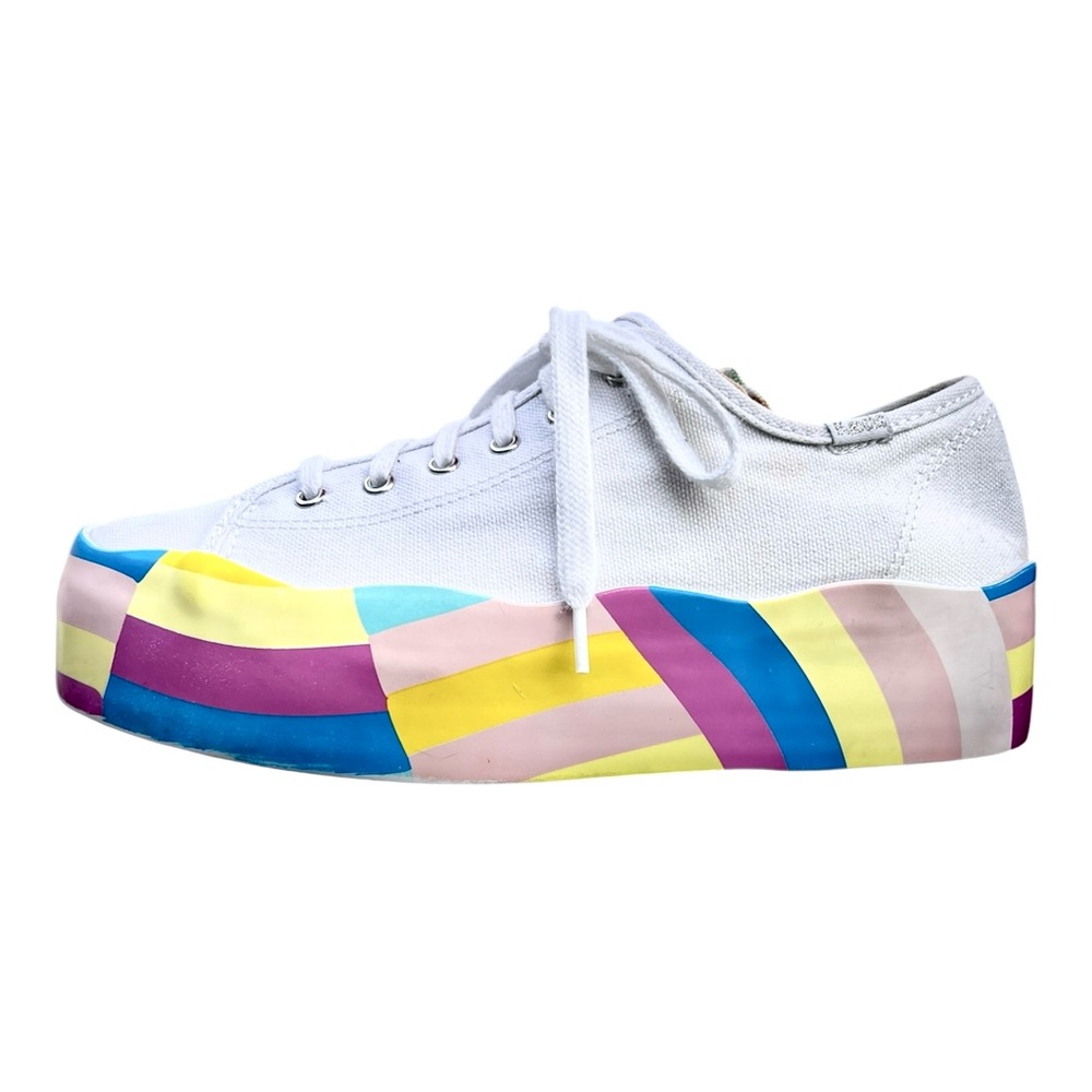 Keds Triple Up Wavy Platform Sneakers Women’s Size 6.5, Rainbow Color-block Fun